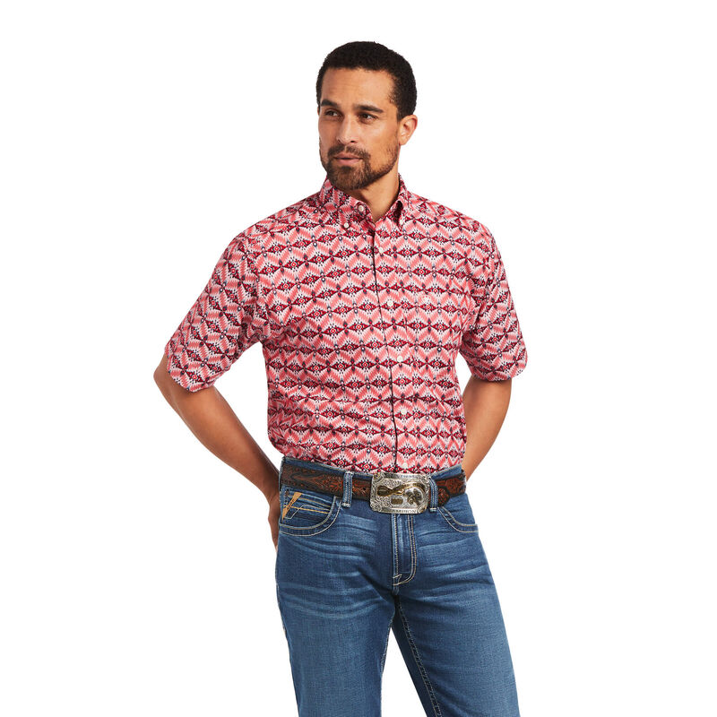 Ariat Hemden Herren - Frankie Classic Fit Rot/Koralle ( SNMWA-7810 )